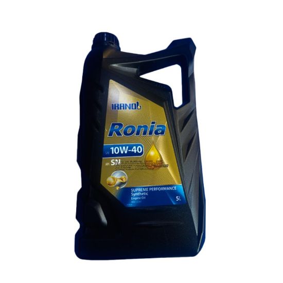 تصویر  روغن موتور ایرانول RONIA تمام سنتتیک SN گرانروی 10W40 پنج لیتری