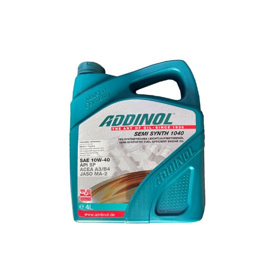 تصویر  روغن موتور آدینول ADDINOL نیمه سنتتیک 10W40 SP حجم چهار لیتر